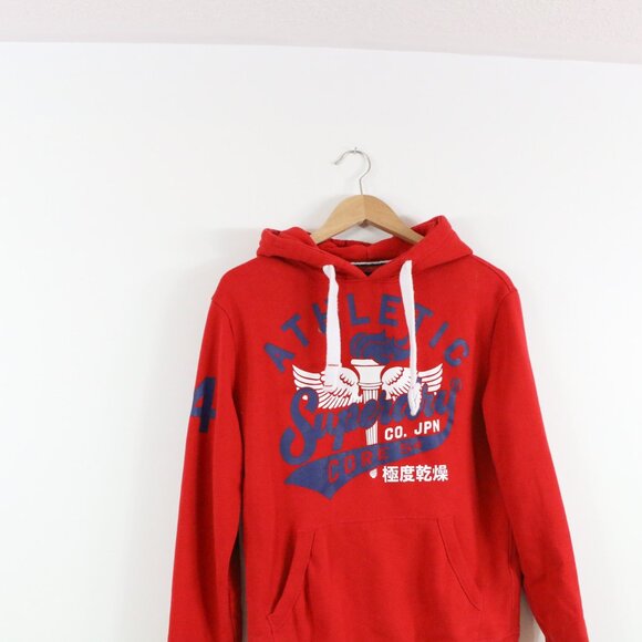 *Vintage Superdry Logo Bonded Satin Hoodie - Picture 5 of 10